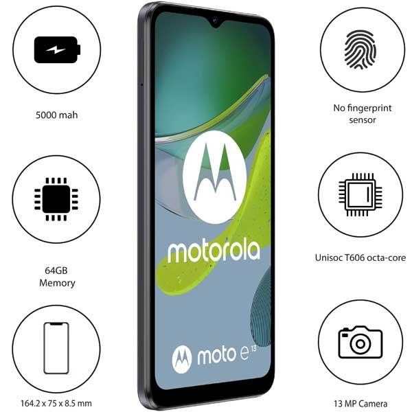 Motorola Moto E13 smartphone, available at Mobitel UK